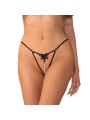 Obsessive - Selisme Crotchless Thong - Black