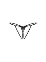 Obsessive - Selisme Crotchless Thong - Black