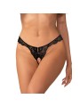 Obsessive - Trinise Crotchless Thong - Black