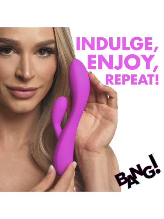 BANG! - Flexibele Rabbit Vibrator Duo Stimulatie - Paars