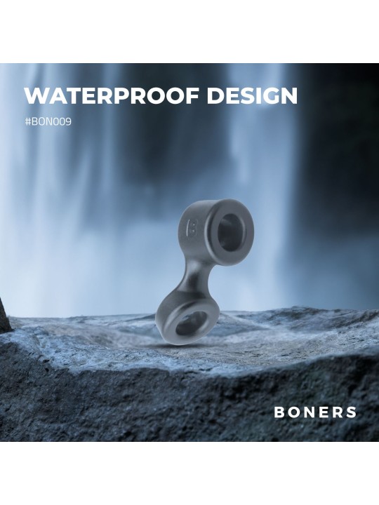 Boners Cock Ring And Ball Stretcher - Grey