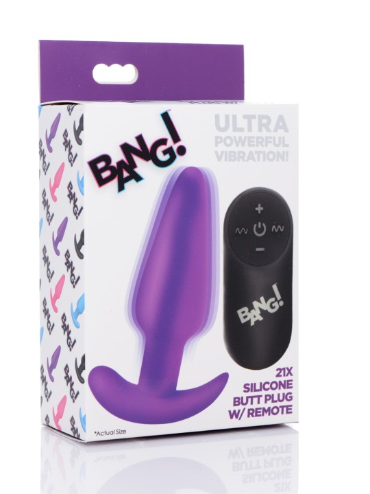 BANG! - Vibrerende Anaalplug met Afstandsbediening - Paars