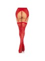 Leg Avenue - Lace Thigh Highs Garter Belt - Red