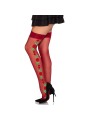 Leg Avenue - Thigh Highs with Roses - Red