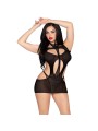 Leg Avenue - Mini Dress and Halter Teddy - Black