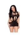 Leg Avenue - Mini Dress and Halter Teddy - Black