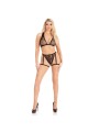 Leg Avenue - Lace Set with Garters - Black