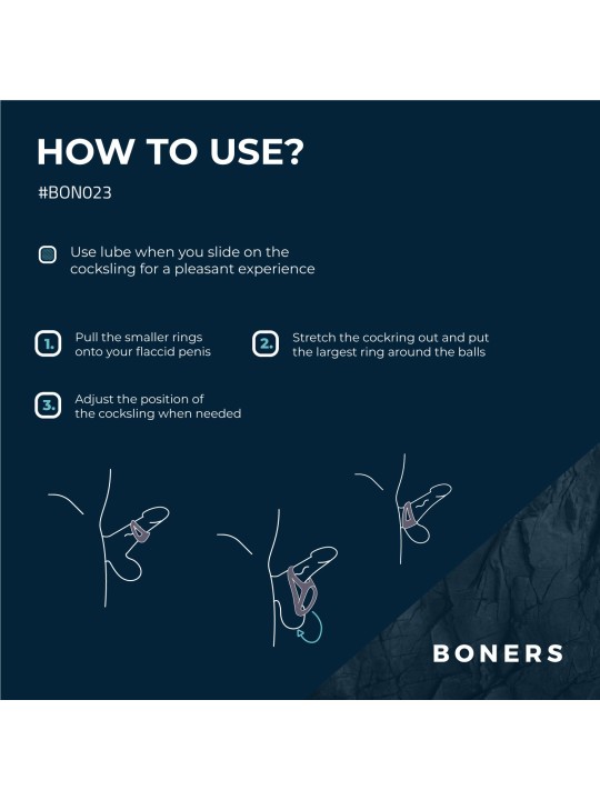 Boners Open Cocksling - Cockring En Ballstretcher