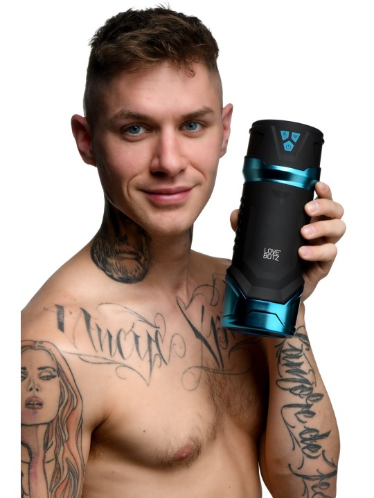 THE MILKER - Intense  Masturbator Suction & Vibration - Black/Blue