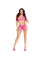 Leg Avenue - Lace Set met Jarretelles - Roze