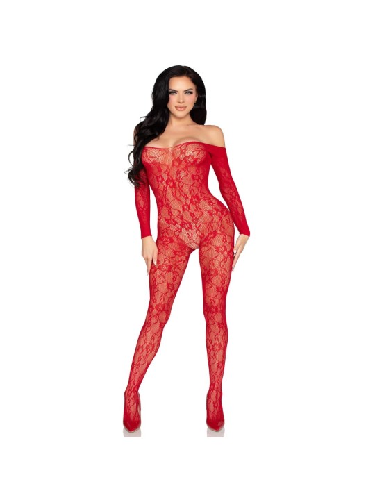 Leg Avenue - Lace Bodystocking - Red