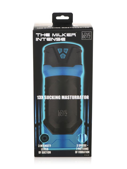 THE MILKER - Intense  Masturbator Suction & Vibration - Black/Blue