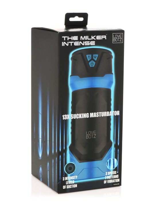 THE MILKER - Intense  Masturbator Suction & Vibration - Black/Blue