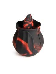 BLOOMGASM - Black Kiss Rimmende Roos Vibrator - Rood/Zwart