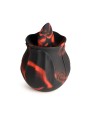 BLOOMGASM - Black Kiss Rimmende Roos Vibrator - Rood/Zwart