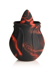 BLOOMGASM - Black Kiss Rimmende Roos Vibrator - Rood/Zwart