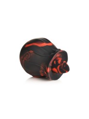 BLOOMGASM - Black Kiss Rimmende Roos Vibrator - Rood/Zwart