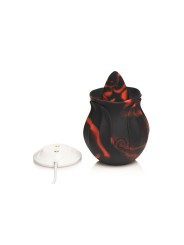 BLOOMGASM - Black Kiss Rimmende Roos Vibrator - Rood/Zwart