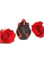 BLOOMGASM - Black Kiss Rimmende Roos Vibrator - Rood/Zwart