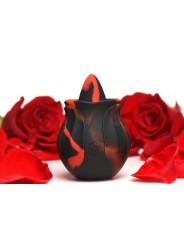 BLOOMGASM - Black Kiss Rimmende Roos Vibrator - Rood/Zwart