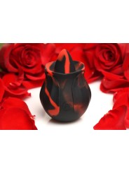 BLOOMGASM - Black Kiss Rimmende Roos Vibrator - Rood/Zwart