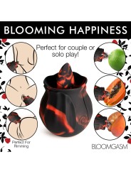BLOOMGASM - Black Kiss Rimmende Roos Vibrator - Rood/Zwart