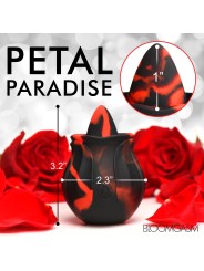 BLOOMGASM - Black Kiss Rimmende Roos Vibrator - Rood/Zwart