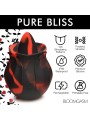 BLOOMGASM - Black Kiss Rimmende Roos Vibrator - Rood/Zwart