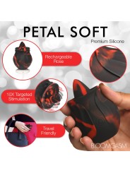 BLOOMGASM - Black Kiss Rimmende Roos Vibrator - Rood/Zwart