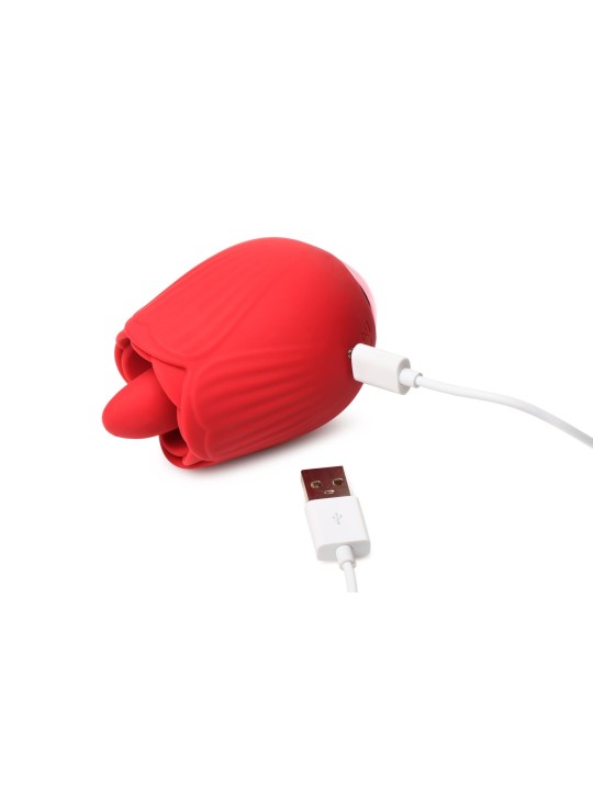 BLOOMGASM - French Rose Lik- en Vibratiestimulator - Rood