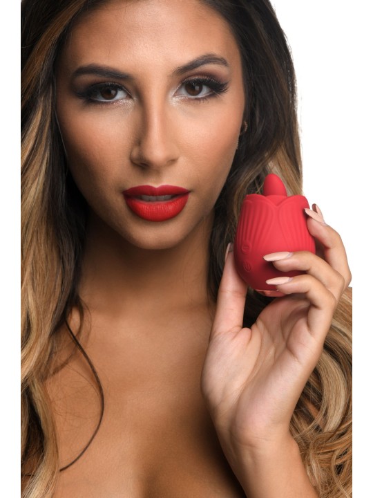 BLOOMGASM - French Rose Lik- en Vibratiestimulator - Rood