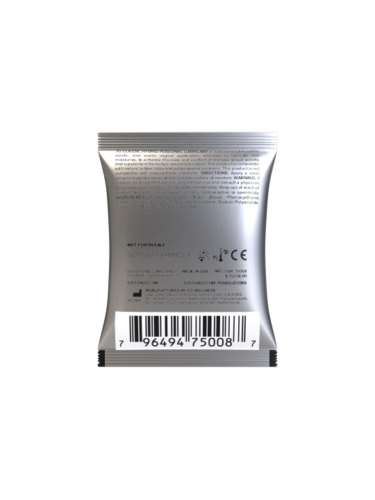 System Jo - Sachet Classic Hybrid Lubricant - 5 ml