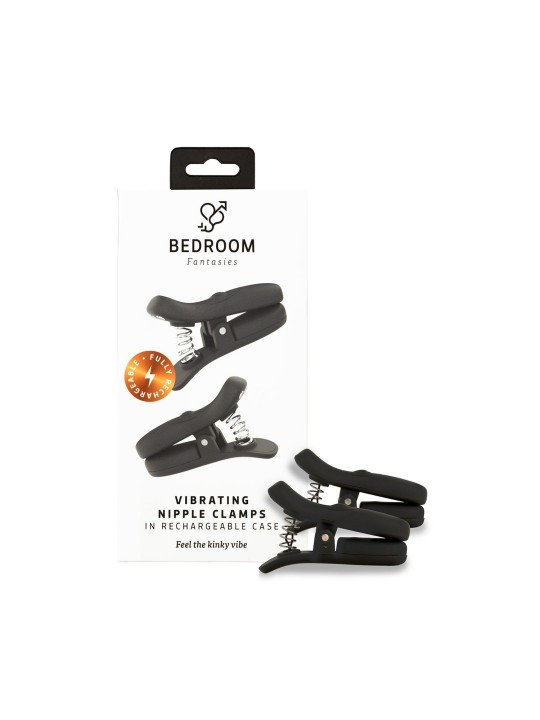 Bedroom Fantasy - Vibrerende Tepelklemmen - Zwart