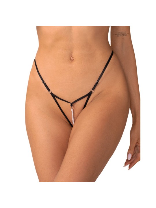 Obsessive - Isseme String Open Kruis - Zwart