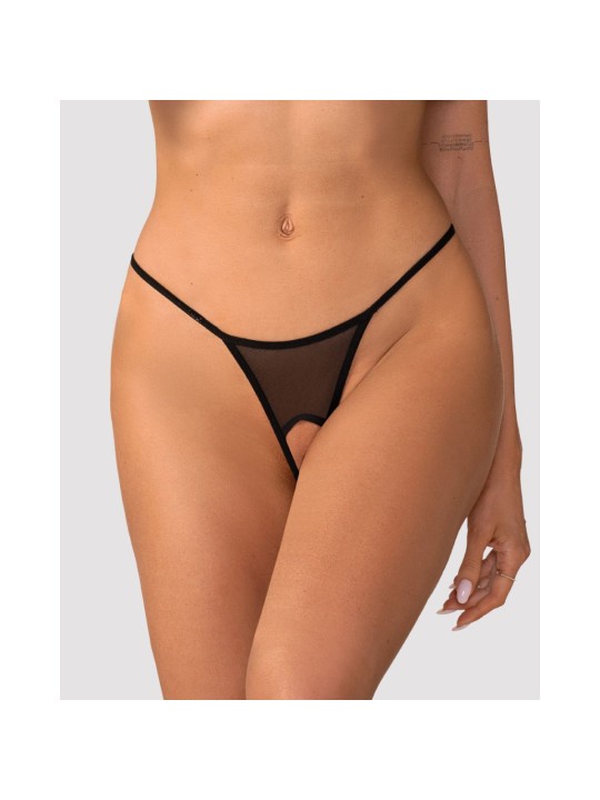 Obsessive - Zaliya String Open Kruis - Zwart