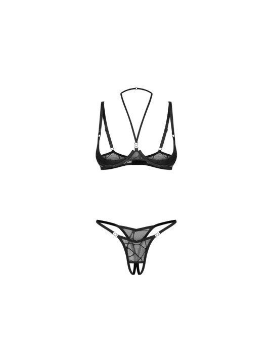 Obsessive - Olianna 2-delige Open Set - Zwart