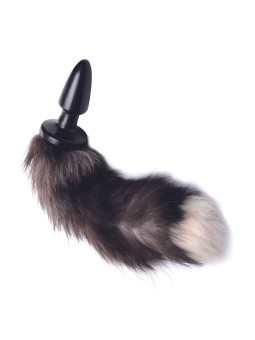 TAILZ - Fox Tail Anal Plug - Black/White