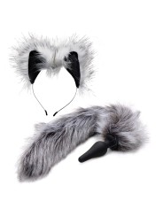 TAILZ - Grey Wolf Tail Plug & Ears Set