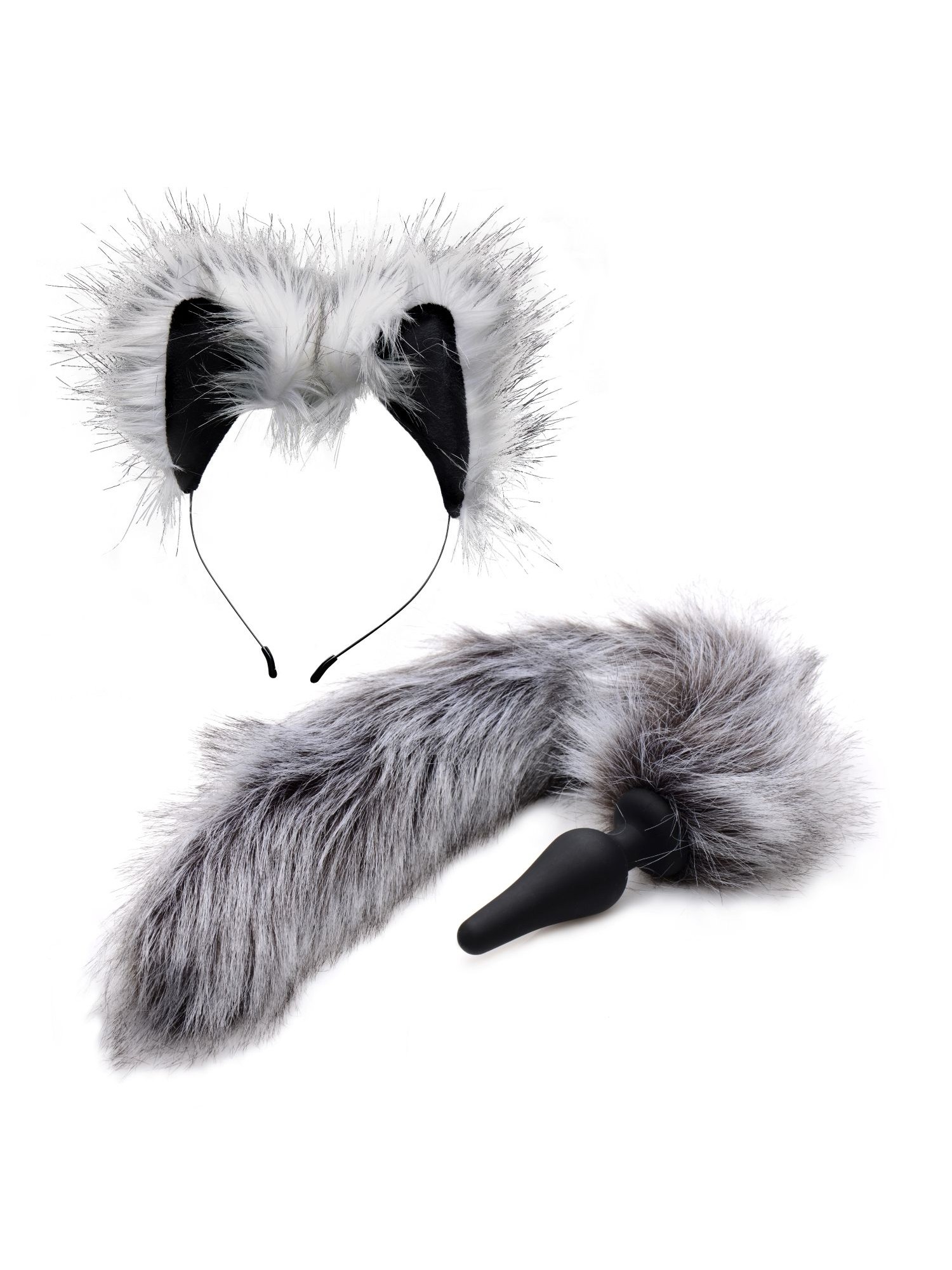 TAILZ - Grey Wolf Tail Plug & Ears Set