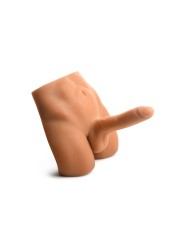 JOCK - Ass Masturbator met Positioneerbare Dildo - Mediumkleurig