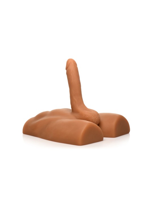 JOCK - Ass Masturbator met Positioneerbare Dildo - Mediumkleurig