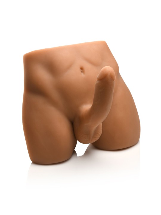 JOCK - Ass Masturbator met Positioneerbare Dildo - Mediumkleurig