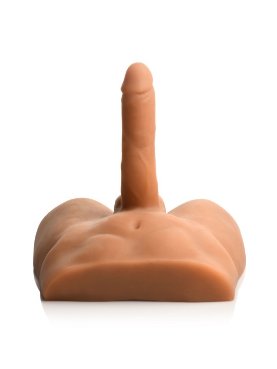 JOCK - Ass Masturbator met Positioneerbare Dildo - Mediumkleurig