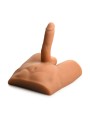 JOCK - Ass Masturbator met Positioneerbare Dildo - Mediumkleurig