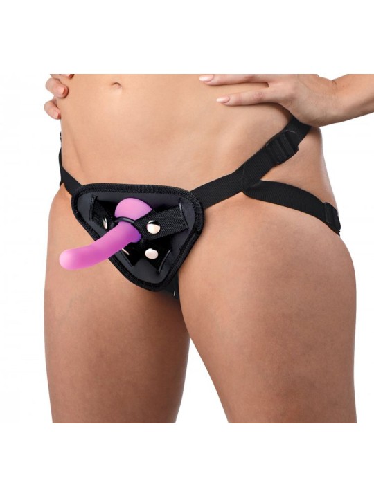 Double-G Deluxe Vibrerende Strap-On Set