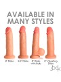 JOCK - Real Skin Vibrating Dildo - 8" & Light Skin