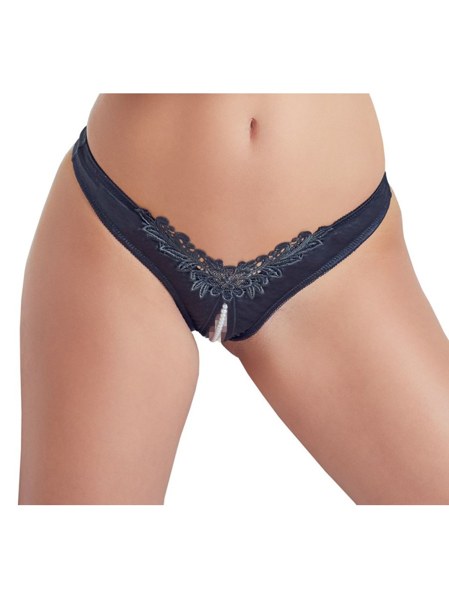 Cottelli Collection - G-string With Pearls - Black