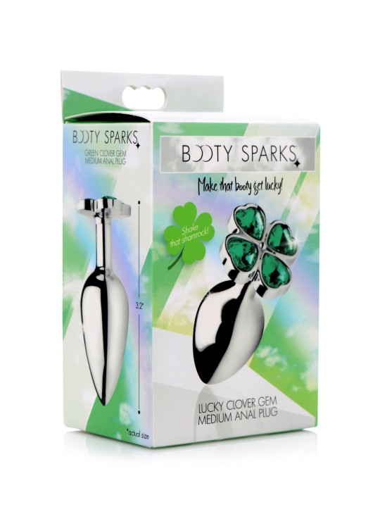 Booty Sparks - Lucky Clover Anaalplug Medium - Groen