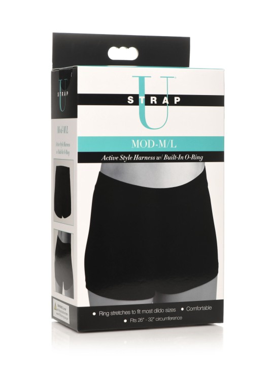 Strap U - Harness with Built-In O-Ring - Black
