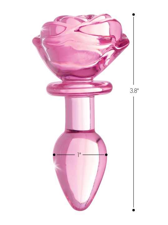 BOOTY SPARKS - Rose Glass Anaalplug Small - Roze